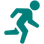 Running figure icon representing sports physiotherapy