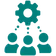 People and gear icon representing personalised treatment plans